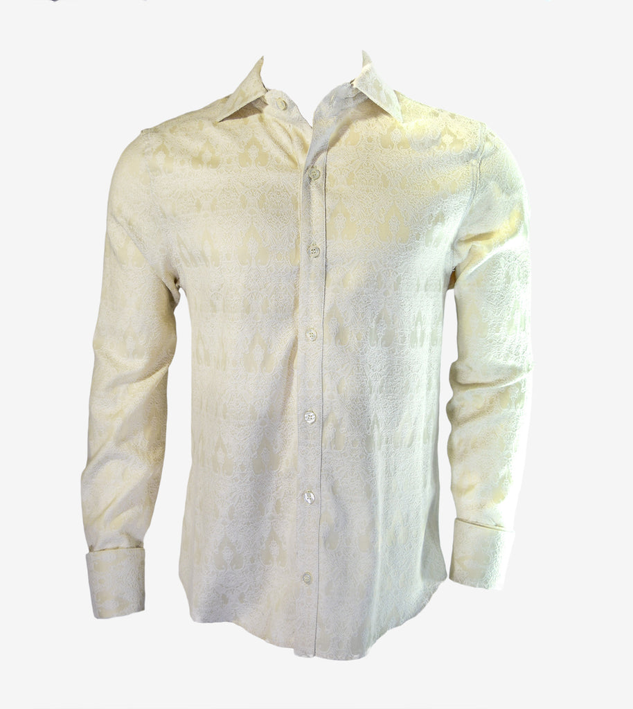 White Pearl Jacquard Shirt