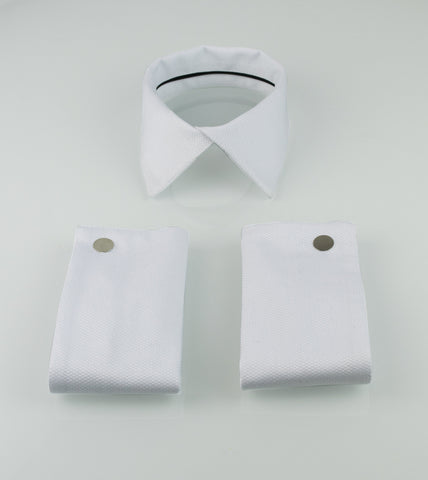 White Pique Collar&Cuffs