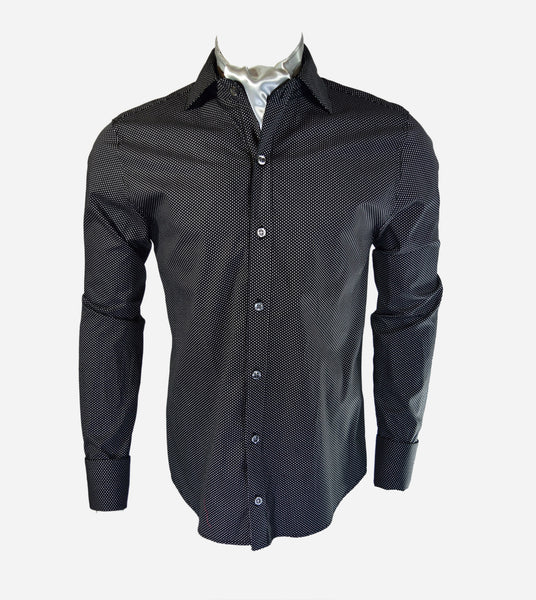 Pitch Black&White Microdot Shirt