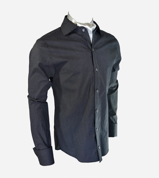 Pitch Black&White Microdot Shirt