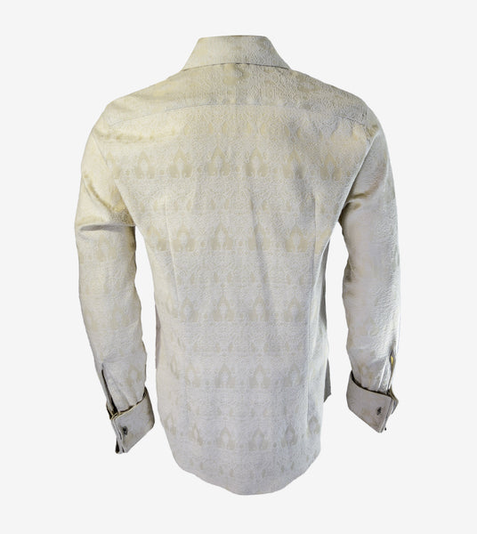 White Pearl Jacquard Shirt